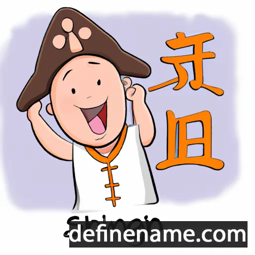 cartoon of the name Shaoqing