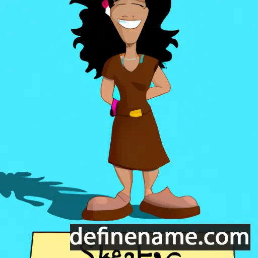 cartoon of the name Shelana