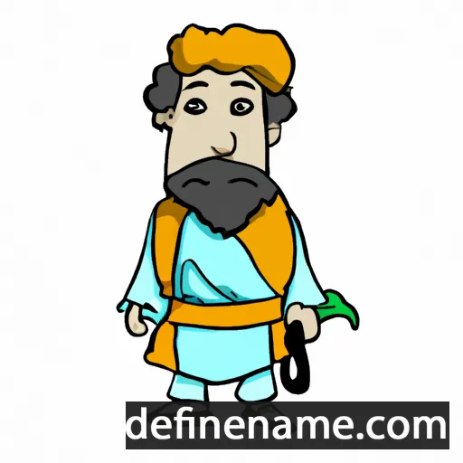 cartoon of the name Sherqurbon