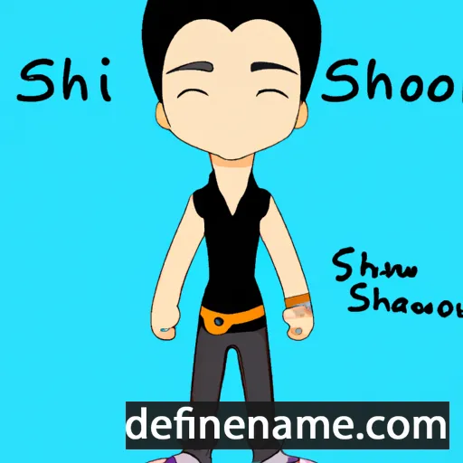 cartoon of the name Shi-woo