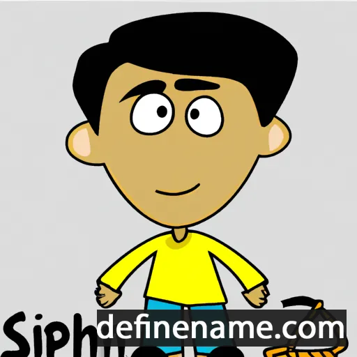 cartoon of the name Shilpan