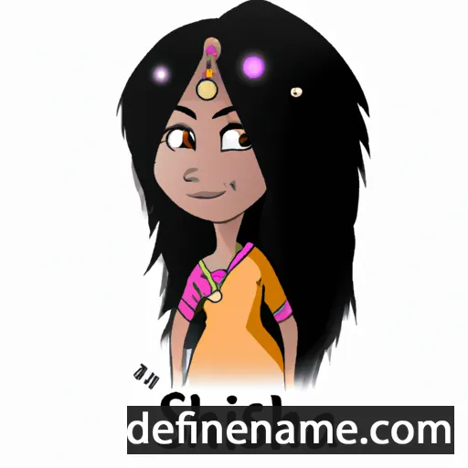 cartoon of the name Shirisha