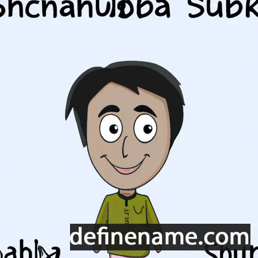 cartoon of the name Shubhankar