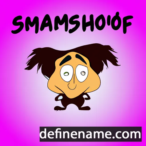 cartoon of the name Shumaf