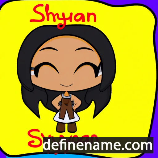 cartoon of the name Shyann