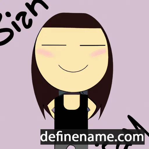 cartoon of the name Sian