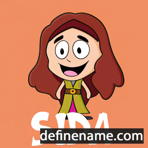 cartoon of the name Sidra