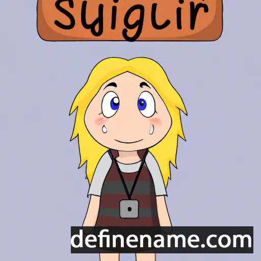 cartoon of the name Sigurlaug