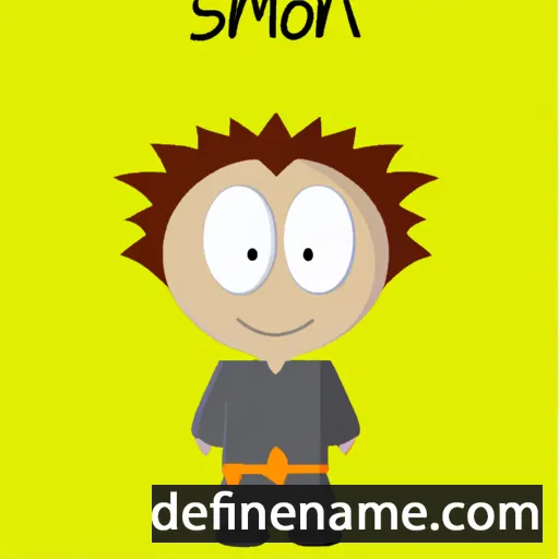 cartoon of the name Sìomon