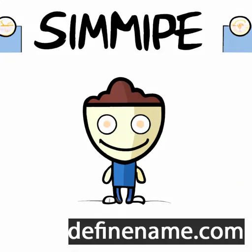 cartoon of the name Simpiose