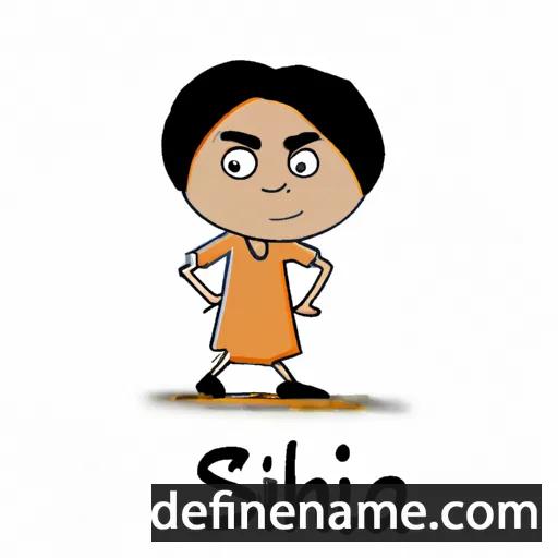 cartoon of the name Sinha