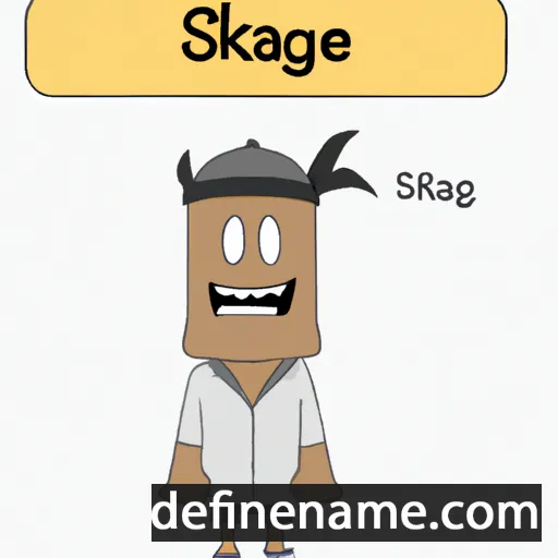 cartoon of the name Skage