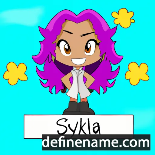 cartoon of the name Skylah