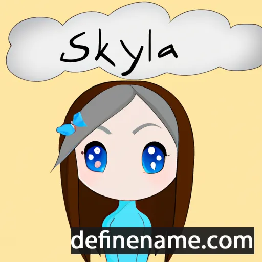 cartoon of the name Skylia