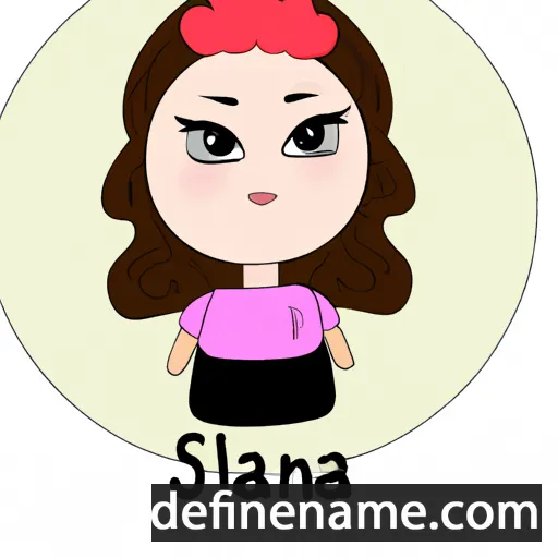 cartoon of the name Slana