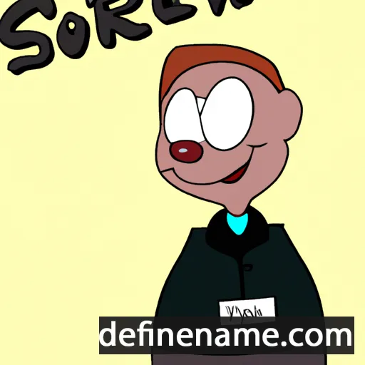 cartoon of the name Sørence