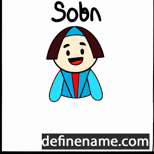 cartoon of the name Soben