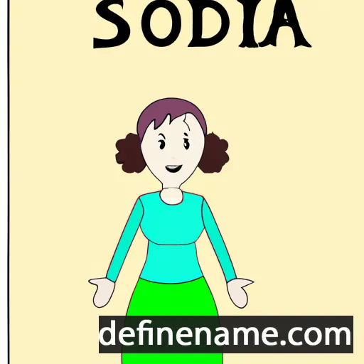 cartoon of the name Sodia