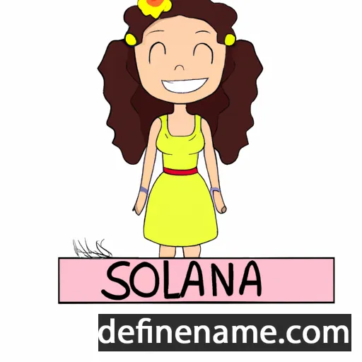 cartoon of the name Solana