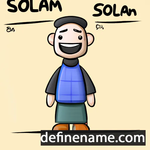 cartoon of the name Soloman