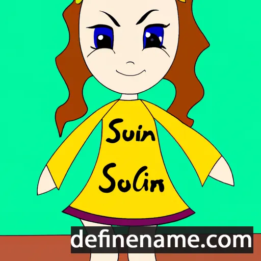 cartoon of the name Solrunn