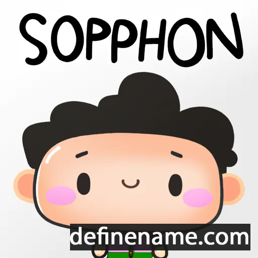 cartoon of the name Somphon