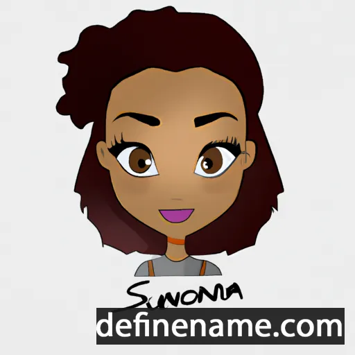 cartoon of the name Sonequa