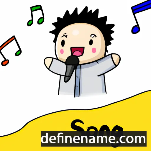 cartoon of the name Song