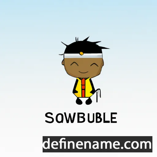 cartoon of the name Sonwabile