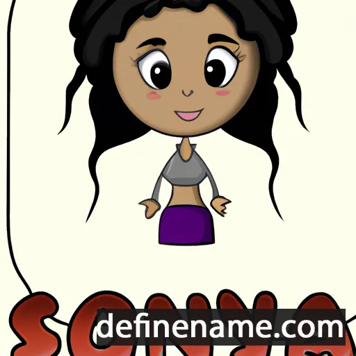 cartoon of the name Sonyaz