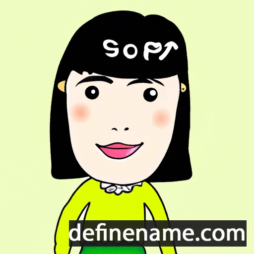 cartoon of the name Soo-young