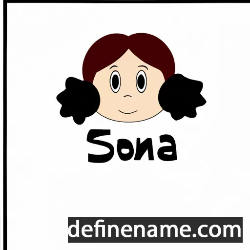 cartoon of the name Soonia