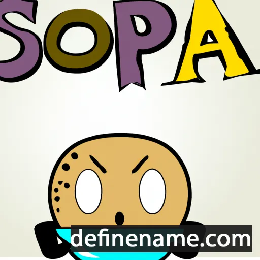 cartoon of the name Sopa