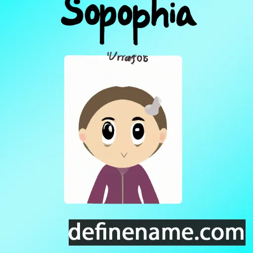 cartoon of the name Sophina