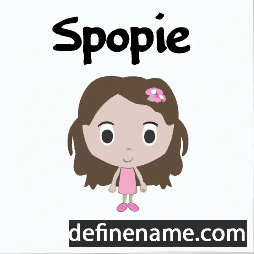 cartoon of the name Sophine