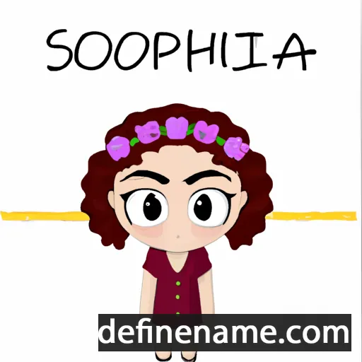 cartoon of the name Sophnia