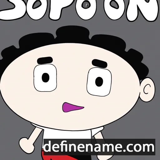 cartoon of the name Sopon