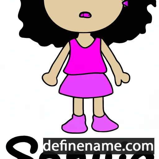 cartoon of the name Sounia