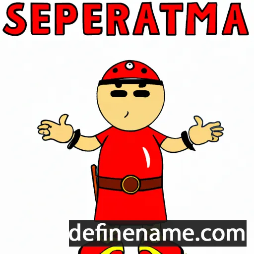 cartoon of the name Spenta Armaiti