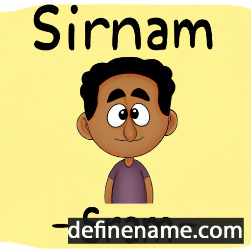 cartoon of the name Sriram