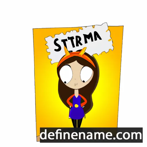 cartoon of the name Stamira