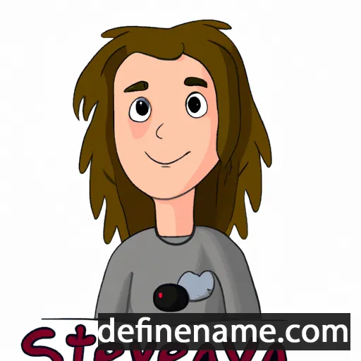 cartoon of the name Stevana