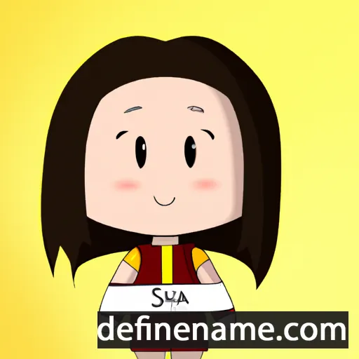 cartoon of the name Su Ana