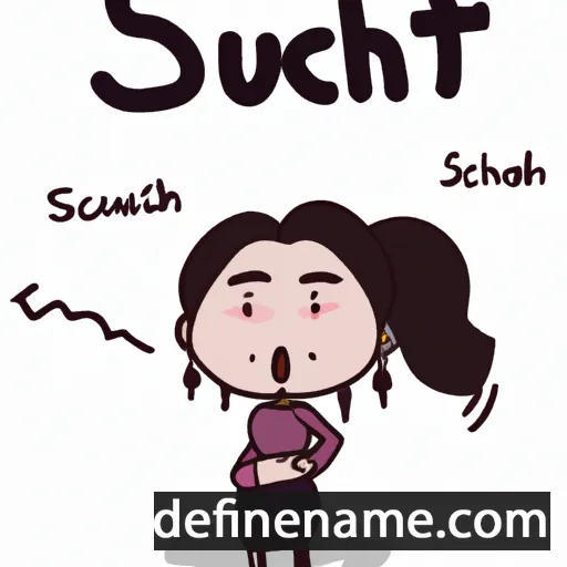 cartoon of the name Suchat