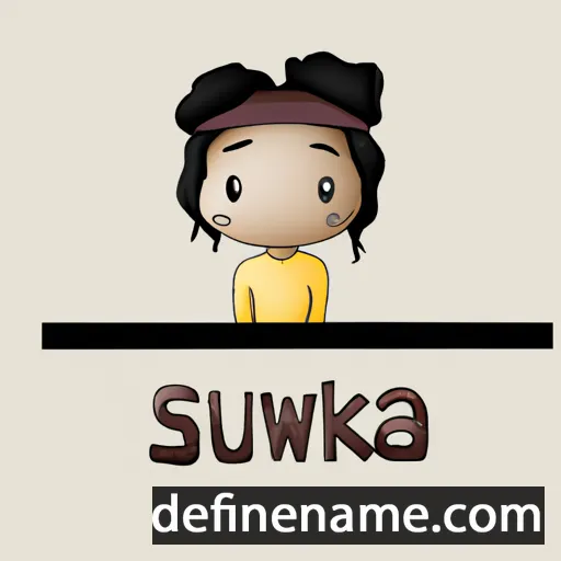 cartoon of the name Sukewa