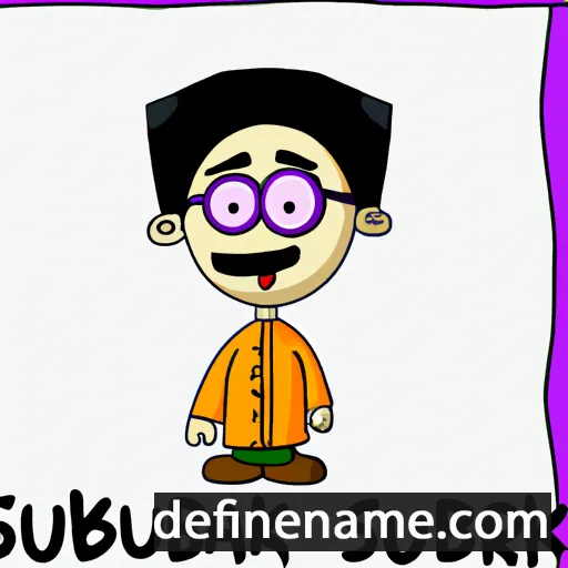 cartoon of the name Sukhrob