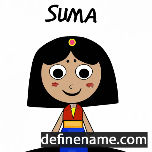 cartoon of the name Sumana