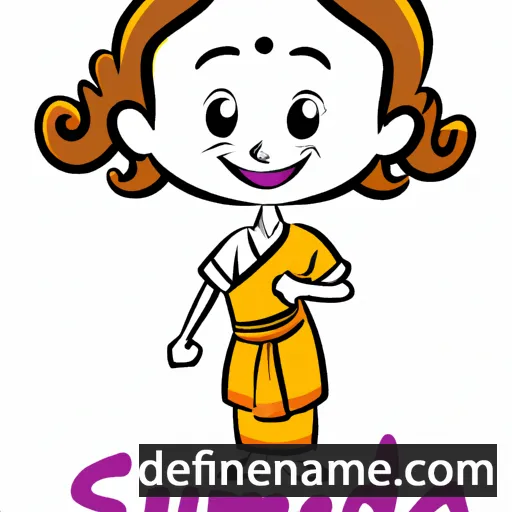 cartoon of the name Sumedha