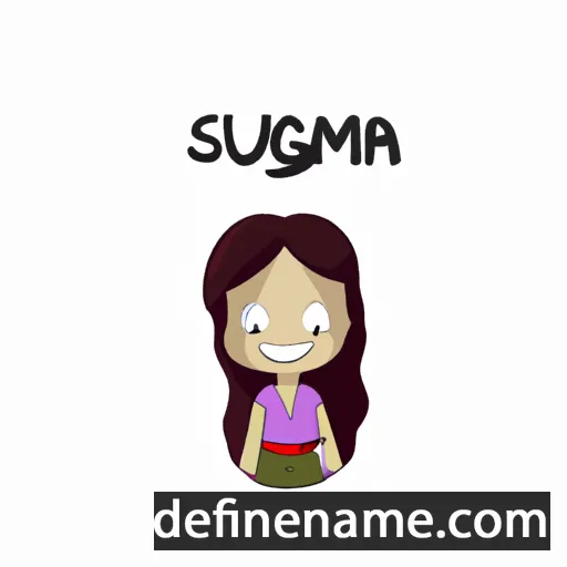 cartoon of the name Sumegha