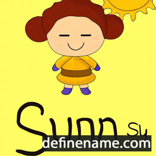 cartoon of the name Sun-ja